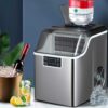 XIAOJUN Portable Ice Maker Machine Commercial Household Ice Machine Manual Bottled Water Countertop Electric Ice Cube Maker Machine (Color : Gray