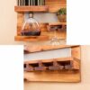 Wine rack Solid Wood Wine Rack Creative Shelf Wall-mounted Wine Rack Goblet Holder Wine Rack Wine Rack Glassware Rack