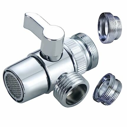 Jeonestan Faucet Diverter Valve Sink Switch Taps Splitter, G1/2" Shower Adapter for Kitchen Sink Faucet or Bathroom Shower Attachment, Replacemen