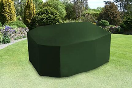 Bosmere Protector 6000 | Rectangular Garden + Chairs Table Cover | L 215cm W 173cm H 90cm | 100% Waterproof, UV Protected, Heavy Duty 600D | 6 Ye