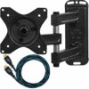 Cheetah Mounts ALAMB Articulating Arm (15” Extension) TV Wall Mount Bracket for 12-24” TVs and Displays up to VESA 100 and up to 40lbs, Including