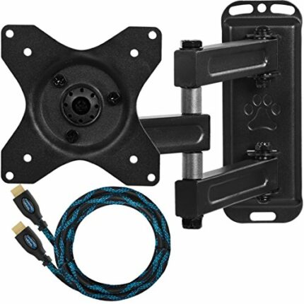 Cheetah Mounts ALAMB Articulating Arm (15” Extension) TV Wall Mount Bracket for 12-24” TVs and Displays up to VESA 100 and up to 40lbs, Including