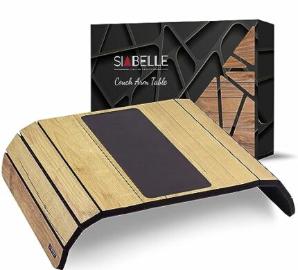 SIABELLE® Sofa Arm Tray Table, Flexible Couch Arm Tray, Foldable Cup Holder for Armrest, Portable Couch Table for Drinks, Snacks, Phone, TV Remot