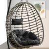 Warmiehomy Swing Hanging Chair Cushion Thicken Hanging Basket Chair Cushion Egg Chair Swing Cushion with Pillow for Outdoor Indoor Egg Hanging Ba