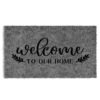 Barnyard Designs ‘Welcome to our Home’ Doormat, Indoor/Outdoor Non-Slip Rug, Front Door Welcome Mat for Outside Porch Entrance, Home Entryway Far
