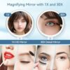 B Beauty Planet 30X Magnifying Mirror, Magnifying Mirror with Stand and Tweezers, Handheld Mirror with 30X/1X Magnification, Compact Mirror for T