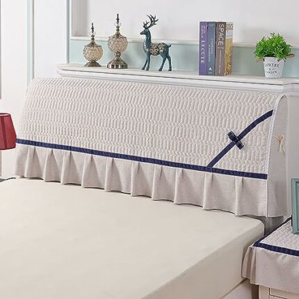 RTYHN Bed Headboard Cover, Headboard Slipcover Velvet Thickening Stretchy All-Inclusive Headboard Protection Cover for Bedroom Decoration