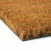 Black Ginger Large, Thick, Decorative, Patterned Coir Door Mats with Nature Designs (Multi Stars)