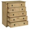 Corona 5 Drawer Chest of Drawers Mexican Solid Pine
