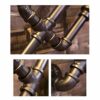 Wine rack Iron Water Pipe Wall Shelf Retro Industrial Style Wall-mounted Wine Rack Wine Cooler Creative Wine Shelf Wine Rack