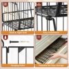 DECOHOME 3 Shelf Metal Hanging Shelves Organiser, Foldable Stackable Wardrobe Storage Shelves with 4 S-Hook, Wall Mounted Storage, Durable Storag