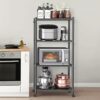 Ambitelligence Kitchen Bakers Rack, Heavy Duty Bakers Rack 4-Tier Free Standing Kitchen Storage Shelf Rack Hight Adjustable with Wheels & Feet, I