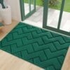 Biscpro Door Mat 50 X 80 cm, Indoor DoorMat Washable, Doormat Dirt Trapper Non-slip, Absorbent Inside Entrance Rug Floor Mat for Entryway, Patio,