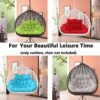 Wan-b 2 Seater Egg Chair Swing Cushion Outdoor, Hanging Hammock Chair Cushion Replacement, Washable Thick Large Wicker Swing Chair, Waterproof, G
