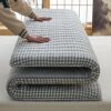 UE-MAOLU Full Size Tatami Floor Mattress,Jacquard Washed Cotton Japanese Futon Mattress,Student Mattress Topper,Folding Tatami Queen (Color : B,