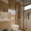 BLYLUND Shower Niche 12" x 24" Matte White Single Shelf Organizer NO Tile Needed, Stainless Steel Modern in Wall-Inserted Niche Recessed Shower S