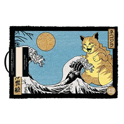 Pyramid International GP86179 Vincent Trinidad Coir Doormat (Catzilla Ukiyo-e Design) 40cm x 60cm - Official Merchandise