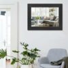 Black Wall Mirror with Wood Framed Rectangle Rustic Antique Mirror Vanity Farmhouse Bedroom Bathroom Hanging Mirror Wall Decor Home Entryway Livi