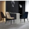 dining chair Kitchen Dining Room Furniture Chairs Dining Chairs Set Of 4 PU Leather High Back Soft Seat Retro Lounge Chairs Carbon Steel Frame Li
