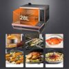 AIQMML Oven 28L Toaster Oven, Multi-Function Steam Oven with Timer - Toast - Bake - Broil Settings, Natural Convection 1.2L Water Tank, 2050W Kit