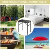 Anbte Folding Camping Table with Storage Net, Pure Black Aluminum 2ft Picnic Table 60cm x 40cm Outdoor Table Adjustable Height Max 27 inch, Light