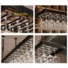 Ceiling Stylish Simplicity Industrial Retro Wine Glass Stylish Simplicity Rack Iron Metal Creative Display Inverted High Glass Rack Bar Restauran