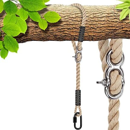 SELEWARE Tree Swing Rope Hammock Tree Straps hanging Kit, Adjustable Rope Fast & Easy to Hang Hammock Chair Swing for Indoor Outdoor Tree Branch