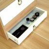 BVDSG Tatami Mini Bay Window Dressing Table Small Apartment Wood Cosmetic Case Small Portable Organizer Makeup Case