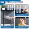 Towel Rail Wall Mounted Extendable 38-75 cm, Double Carbon Steel Towel Rail Self Adhesive No Drilling, Towel Holder Shelf for Bathroom Kitchen To