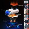 1500W Electric Clothes Dryer, 2-Layer Household Foldable Low Noise Clothes Drying Rack, with Remote Control & Caster, for Laundry, Apartment, Dor