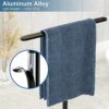 Towel Rack for Bathroom Hand Towel Holder T-Shape Headband Holder, Towel Hanger Freestanding Headband Holder,Kitchen Towel Rack Balck Hand Towel