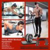 EnterSports Ab Rollers Wheel Kit, Exercise Wheel Core Strength Training Abdominal Roller Set with Push Up Bars, Resistance Bands, Knee Mat Home G