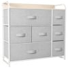 YITAHOME Chest of Drawers, Non-Woven Fabric 7-Drawer Storage Organizer Unit for Bedroom Living Room Closet, Sturdy Steel Frame, Easy Pull Fabric