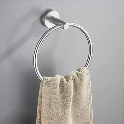 Bathroom Towel Ring - Stainless Steel Bath Towel Holder Hand Towel Ring 6.5in/ 16.5cm, Hanging Towel Hanger Bathroom Accessories Contemporary Hot