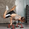 DLOETT Push Up Bars Strength Training, Home Workout Equipment Pushup Handle with Foam Grip and Non-Slip Sturdy Structure Pushup Stands