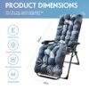 widesmile Sun Lounger Cushions Only Lounge Chair Cushions Thick Pad Rattan Replacement Garden Recliner Relaxer Chair Cushion for Indoor Outdoor (