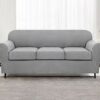 Carvapet High Stretch Fit Sofa Cover 2 Seater with 2 Seat Cushion Covers, Thick & Washable Plush Jacquard Sofa Slipcover for Living Room Furnitur