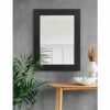 Black Wall Mirror with Wood Framed Rectangle Rustic Antique Mirror Vanity Farmhouse Bedroom Bathroom Hanging Mirror Wall Decor Home Entryway Livi