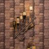 Wine rack Iron Water Pipe Wall Shelf Retro Industrial Style Wall-mounted Wine Rack Wine Cooler Creative Wine Shelf Wine Rack