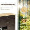 WALNUT Rolling Kitchen Island Serving Cart Storage Cabinet W/Wine Rack Kitchen Furniture (Color : D, Size : Light Grey)