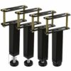 Btowin VCF 8-9 Inch / 20-22.5cm Adjustable Metal Bed Frame Support Legs, 4Pcs T-Shaped Heavy Duty Adjustable Height Center Support Leg for Steel