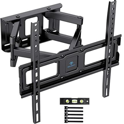 PERLESMITH TV Wall Bracket, Swivel Tilt TV Wall Mount for 26-65 Inch Flat & Curved TV up to 45kg, TV Bracket Max. VESA 400x400mm