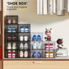 ARSTPEOE Shoe Box,9 pcs Shoe Storage Boxes Clear Plastic Stackable, Shoe Organizer Containers with Lids for Women/Men