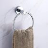 Towel Rings for Bathroom, Hand Towel Ring, Round Hanger Contemporary Style Bathroom, Accessories for Bathroom, Hotel, Toilet (Silver)
