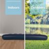 AVENLI Double Size Air Mattress for Inflatable Portable Navy Blow Up Mattresses with Flocked top Foldable Air Bed for Tent Camping Home Travel Ba