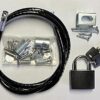 TV Security Lock Anti-Theft Cable Kit with 4' Cable and 40mm Padlock