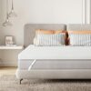 Sweetnight King Size Mattress Topper , 4 Inch Gel Memory Foam Mattress Topper with Elasticized Corner Straps, Breathable & Comfort Pressure Relie