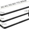 Towel Rail 3-Tier Bath Towel Rack with Hooks Aluminum Wall Mounted Towel Holder Black 30CM Punch-Free Towel Bar Rail for Kitchen Bathroom Toilet