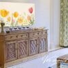 Colorful Tulip Picture TV Cover Wall Hanging/curved Screen/LCD TV Dust Cover/TV Cover Wall Hanging/curved Screen/LCD TV Dust Cover/TV Cover 32-86