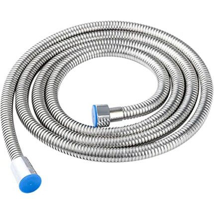 Shower Hose, ZASHMART Stainless Steel Shower Hose 2m, Extra Long Shower Hose, EPDM Inner Shower Pipe with Solid Brass Connector Nut, 2M Long Show